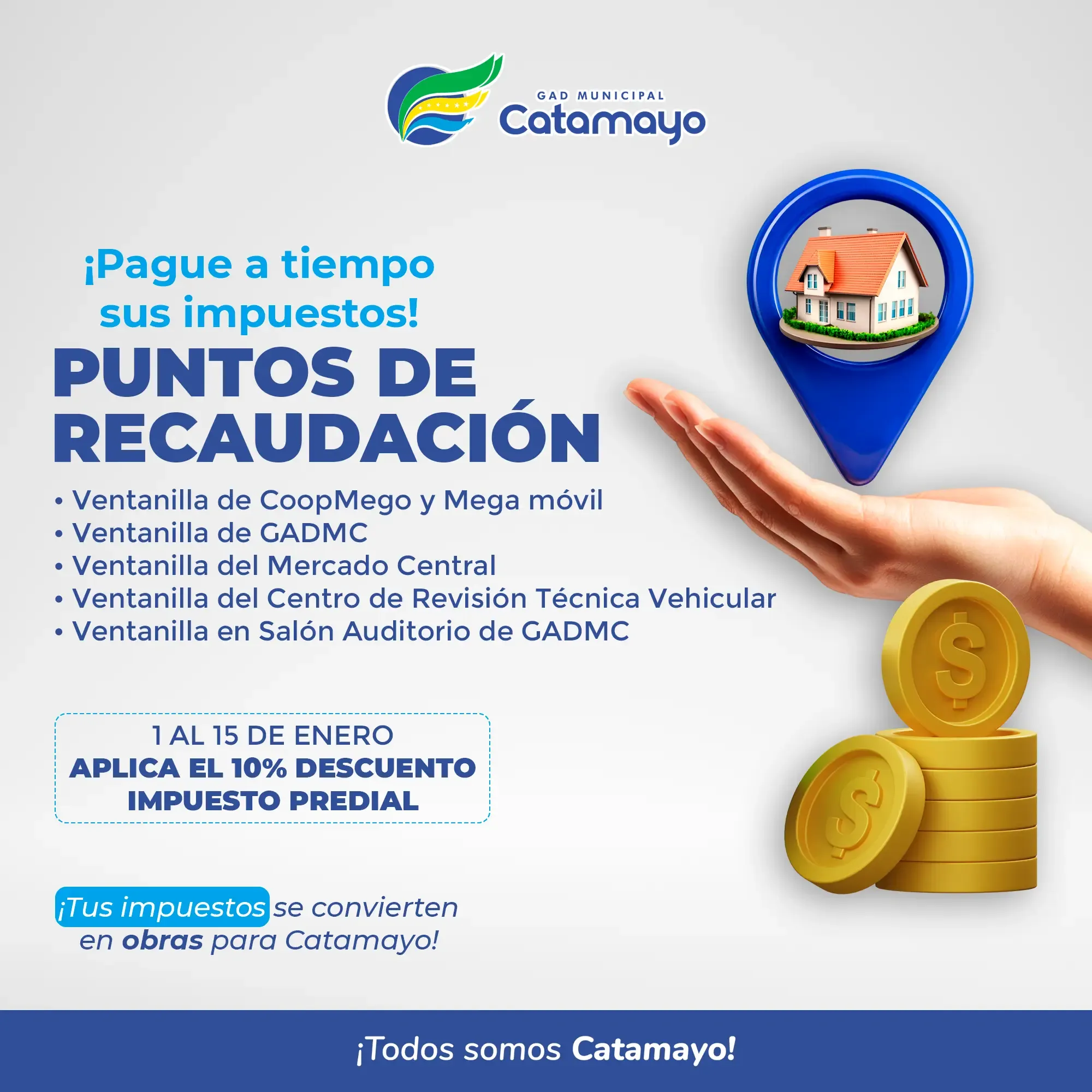 Pague a tiempo sus impuestos - GAD Municipal Catamayo